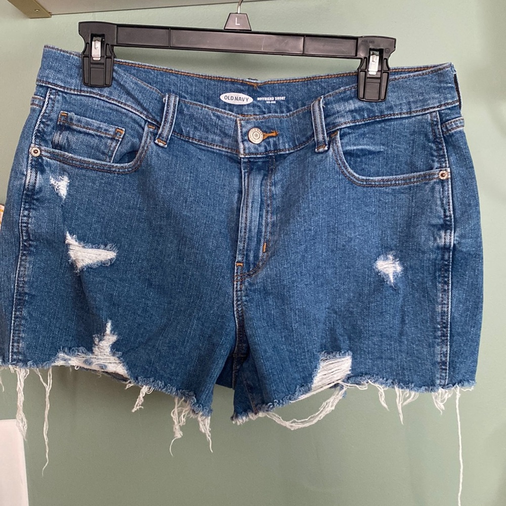 Blue Jean shorts , Old Navy Boyfriend shorts, size :10